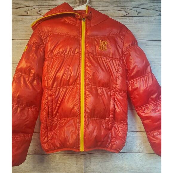 FIBA Asia PEAK SPORT 2XL(Runs SMALL) JACKET Red Basketball Puffer Streetwear - Picture 1 of 8